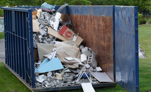 Professional flat clearance team removing items