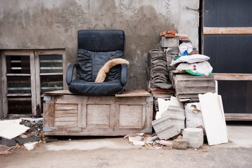 Professional waste removal team servicing a business